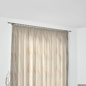 Vorhang WIRTH Lupara Gardinen Gr. 255 cm, Multifunktionsband, 132 cm, beige Esszimmergardinen