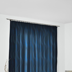 Vorhang WIRTH Lupara Gardinen Gr. 255 cm, Multifunktionsband, 132 cm, blau Esszimmergardinen