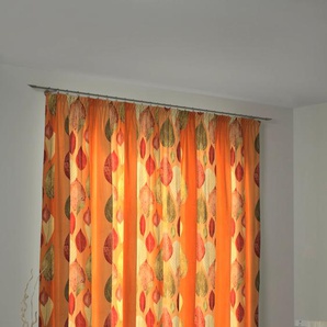 Vorhang WIRTH Marek Gardinen Gr. 245 cm, Kräuselband, 145 cm, orange (terra) Kräuselband