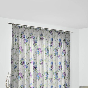 Vorhang WIRTH Montrose Gardinen Gr. 245 cm, Multifunktionsband, 142 cm, bunt (blau, lila) Esszimmergardinen