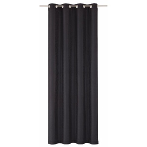 Vorhang WIRTH NEUFAHRN Gardinen Gr. 225 cm, Ösen, 135 cm, schwarz Ösen Gardine