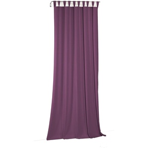 Vorhang WIRTH Newbury Gardinen Gr. 205 cm, Schlaufen, 130 cm, lila (beere) Schlaufen nach Maß