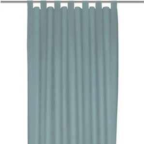 Vorhang WIRTH Newbury Gardinen Gr. 215 cm, Schlaufen, 130 cm, blau (mittelblau) Schlaufen nach Maß