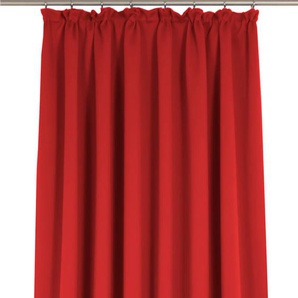 Vorhang WIRTH Newbury Gardinen Gr. 225 cm, Kräuselband, 130 cm, rot Kräuselband nach Maß