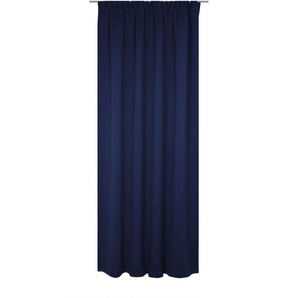 Vorhang WIRTH Newbury Gardinen Gr. 235 cm, Multifunktionsband, 130 cm, blau (nachtblau) Schlafzimmergardinen nach Maß