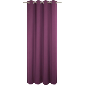 Vorhang WIRTH Newbury Gardinen Gr. 235 cm, Ösen, 130 cm, lila (beere) Ösen nach Maß