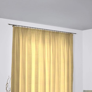 Vorhang WIRTH Niederau Gardinen Gr. 245 cm, Smokband, 132 cm, gelb (gelb, grau) Smokband