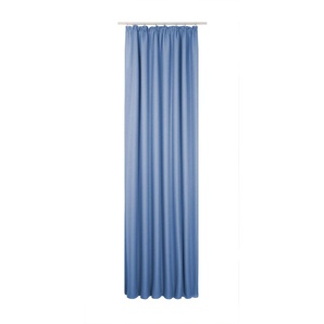 Vorhang WIRTH SUNBONE Gardinen Gr. 245 cm, Kräuselband, 132 cm, blau Kräuselband
