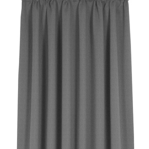 Vorhang WIRTH Sunday Gardinen Gr. 295 cm, Kräuselband, 142 cm, grau (dunkelgrau) Kräuselband nach Maß