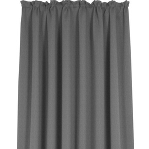 Vorhang WIRTH Sunday Gardinen Gr. 345 cm, Kräuselband, 142 cm, grau (dunkelgrau) Kräuselband nach Maß