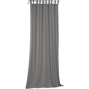 Vorhang WIRTH Sunday Gardinen Gr. 345 cm, Schlaufen, 142 cm, grau (dunkelgrau) Schlaufen nach Maß
