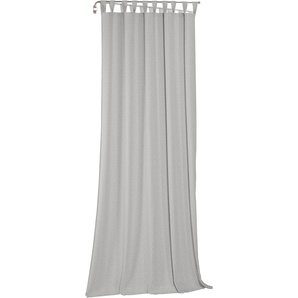 Vorhang WIRTH Sunday Gardinen Gr. 355 cm, Schlaufen, 142 cm, grau (hellgrau) Schlaufen nach Maß