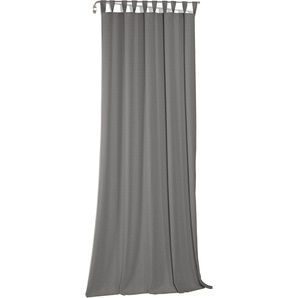 Vorhang WIRTH Sunday Gardinen Gr. 365 cm, Schlaufen, 142 cm, grau (dunkelgrau) Schlaufen nach Maß