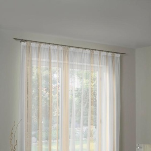Vorhang WIRTH TARA Gardinen Gr. 175 cm, Faltenband, 600 cm, goldfarben Badezimmergardinen