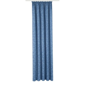 Vorhang WIRTH Toco-Ranke Gardinen Gr. 245 cm, Kräuselband, 270 cm, blau Kräuselband
