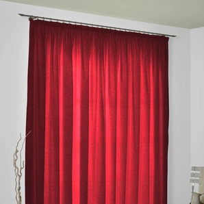 Vorhang WIRTH Toco-Ranke Gardinen Gr. 245 cm, Kräuselband, 270 cm, rot Kräuselband