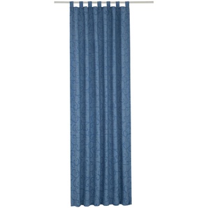 Vorhang WIRTH Toco-Ranke Gardinen Gr. 245 cm, Schlaufen, 270 cm, blau Schlaufen