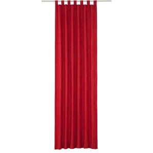 Vorhang WIRTH Toco-Uni Gardinen Gr. 245 cm, Schlaufen, 132 cm, rot Schlaufen