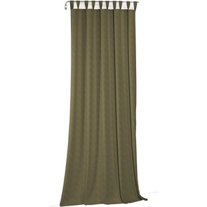 Vorhang WIRTH Torbole Gardinen Gr. 225 cm, Schlaufen, 132 cm, grün (moosgrün) Schlaufen nach Maß