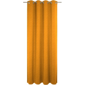 Vorhang WIRTH Trondheim B Gardinen Gr. 165 cm, Ösen, 132 cm, goldfarben (altgoldfarben) Ösen nach Maß