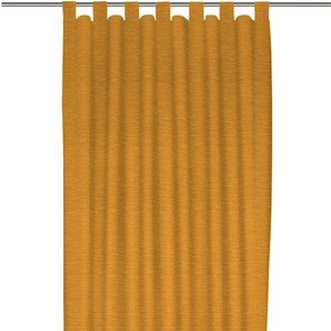 Vorhang WIRTH Trondheim B Gardinen Gr. 195 cm, Schlaufen, 132 cm, goldfarben (altgoldfarben) Schlaufen