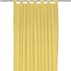 Vorhang WIRTH Trondheim B Gardinen Gr. 225 cm, Schlaufen, 132 cm, gelb Schlaufen nach Maß