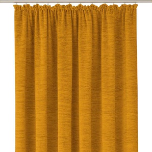 Vorhang WIRTH Trondheim B Gardinen Gr. 235 cm, Kräuselband, 132 cm, goldfarben (altgoldfarben) Kräuselband nach Maß