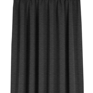 Vorhang WIRTH Trondheim B Gardinen Gr. 305 cm, Kräuselband, 132 cm, schwarz Kräuselband nach Maß