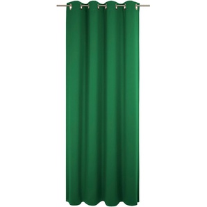Vorhang WIRTH Umea Gardinen Gr. 225 cm, Ösen, 132 cm, grün (dunkelgrün) Ösen