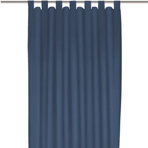 Vorhang WIRTH Umea Gardinen Gr. 245 cm, Schlaufen, 132 cm, blau (dunkelblau) Schlaufen