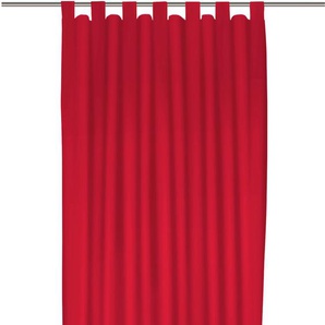 Vorhang WIRTH Umea Gardinen Gr. 245 cm, Schlaufen, 132 cm, rot Schlaufen