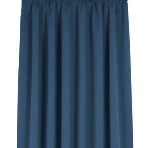 Vorhang WIRTH Umea Gardinen Gr. 245 cm, Smokband, 132 cm, blau (dunkelblau) Smokband