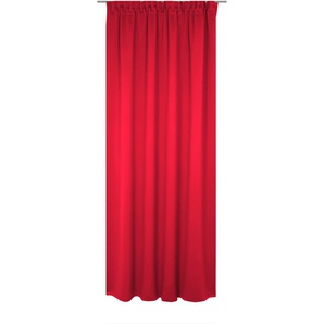 Vorhang WIRTH Umea Gardinen Gr. 245 cm, Smokband, 132 cm, rot Smokband