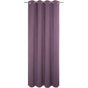 Vorhang WIRTH Uni Collection Gardinen Gr. 145 cm, Ösen, 142 cm, lila (aubergine) Ösen nach Maß