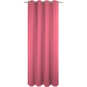 Vorhang WIRTH Uni Collection Gardinen Gr. 145 cm, Ösen, 142 cm, pink Ösen nach Maß