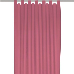 Vorhang WIRTH Uni Collection Gardinen Gr. 155 cm, Schlaufen, 142 cm, pink Schlaufen nach Maß