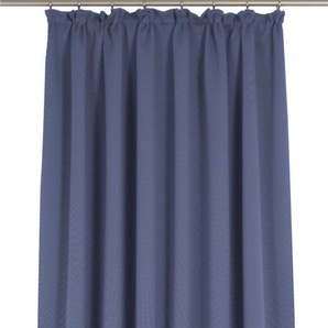 Vorhang WIRTH Uni Collection Gardinen Gr. 165 cm, Kräuselband, 142 cm, blau (royalblau) Kräuselband nach Maß