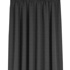 Vorhang WIRTH Uni Collection Gardinen Gr. 205 cm, Kräuselband, 142 cm, schwarz Kräuselband nach Maß