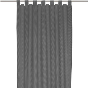 Vorhang WIRTH Uni Collection Gardinen Gr. 265 cm, Schlaufen, 142 cm, schwarz Schlaufen nach Maß
