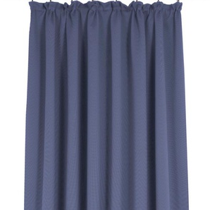Vorhang WIRTH Uni Collection Gardinen Gr. 375 cm, Kräuselband, 142 cm, blau (royalblau) Kräuselband nach Maß