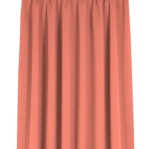 Vorhang WIRTH Uni Collection light Gardinen Gr. 165 cm, Kräuselband, 142 cm, orange Kräuselband nach Maß