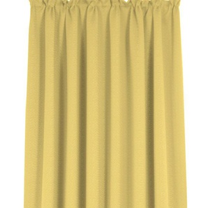 Vorhang WIRTH Uni Collection light Gardinen Gr. 175 cm, Kräuselband, 142 cm, gelb Kräuselband