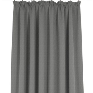 Vorhang WIRTH Uni Collection light Gardinen Gr. 225 cm, Kräuselband, 142 cm, grau (dunkelgrau) Kräuselband