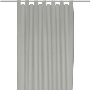 Vorhang WIRTH Uni Collection light Gardinen Gr. 365 cm, Schlaufen, 142 cm, grau (hellgrau) Schlaufen nach Maß