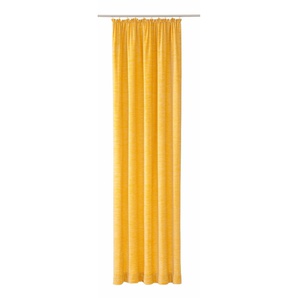 Vorhang WIRTH Warnow Gardinen Gr. 180 cm, Kräuselband, 172 cm, gelb Kräuselband Gardine 270 gm2