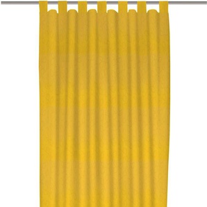 Vorhang WIRTH Westport Gardinen Gr. 145 cm, Schlaufen, 132 cm, gelb Schlaufen