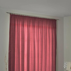 Vorhang WIRTH Wiessee Gardinen Gr. 225 cm, Kräuselband, 150 cm, rosa Kräuselband