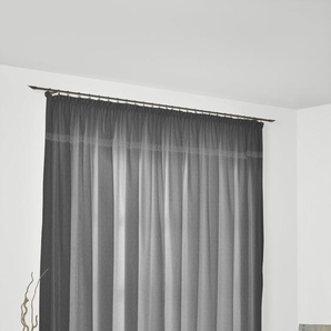 Vorhang WIRTH Wiessee Gardinen Gr. 175 cm, Kräuselband, 150 cm, grau Kräuselband