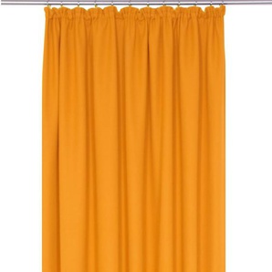 Vorhang WIRTH WirthNatur Gardinen Gr. 245 cm, Kräuselband, 130 cm, orange Kräuselband