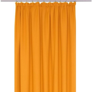 Vorhang WIRTH WirthNatur Gardinen Gr. 260 cm, Kräuselband, 130 cm, orange Kräuselband 1-lagig